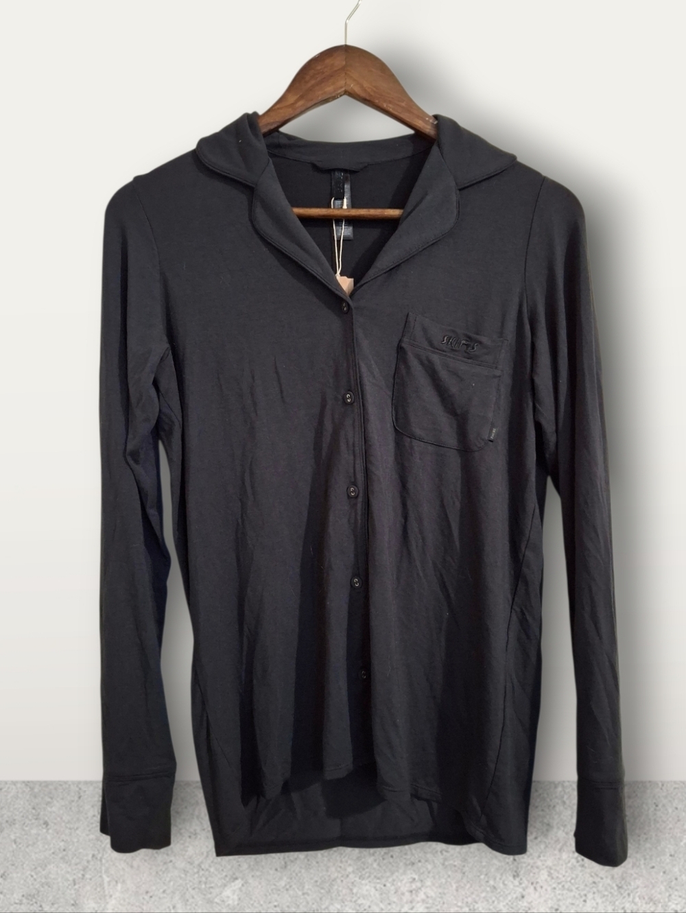 Skims Sleep Long Sleep Set (Top Only) Onyx - Picture 4 of 6